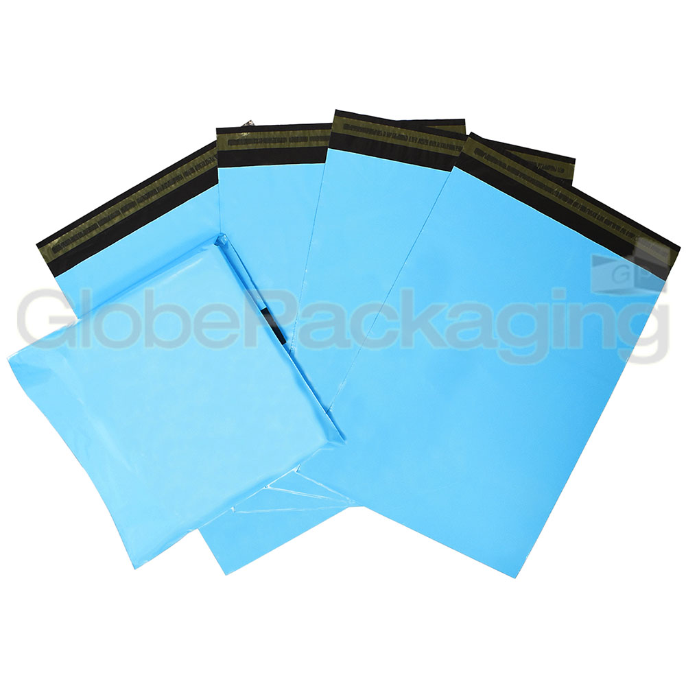 50 x Baby Blue Postal Mailing Bags - 12 x 16